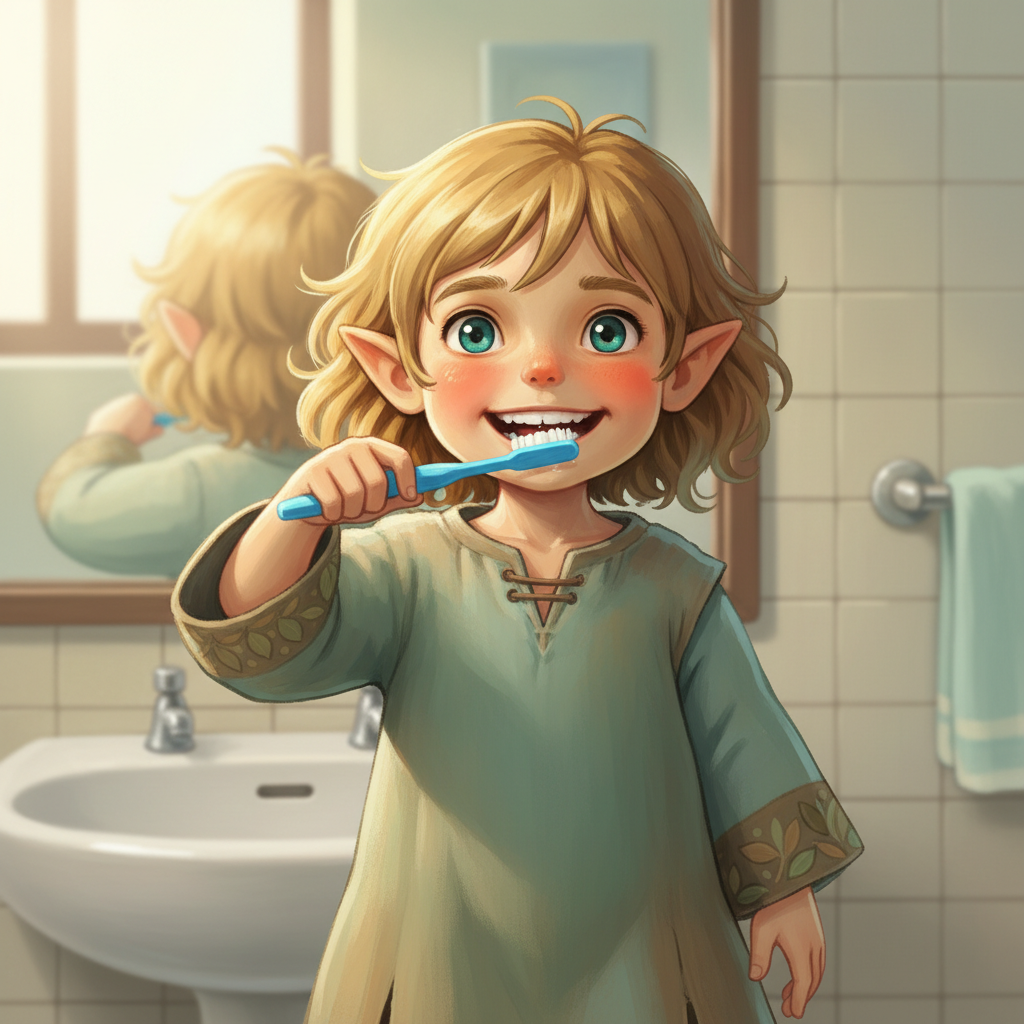 Brushing teeth